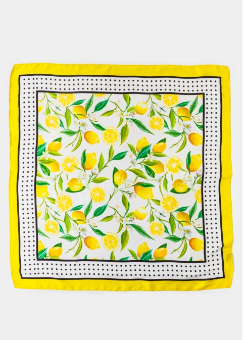 Lemons Satin Scarf