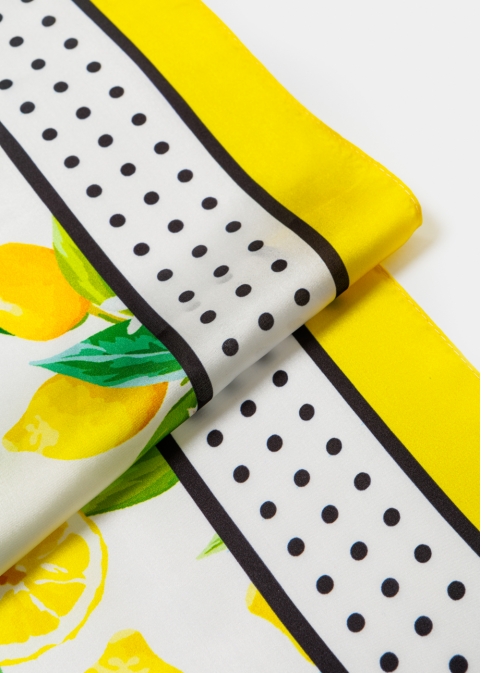 Lemons Satin Scarf