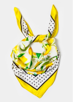 Lemons Satin Scarf