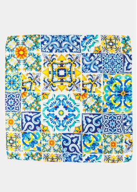Portuguese Tiles Satin Scarf