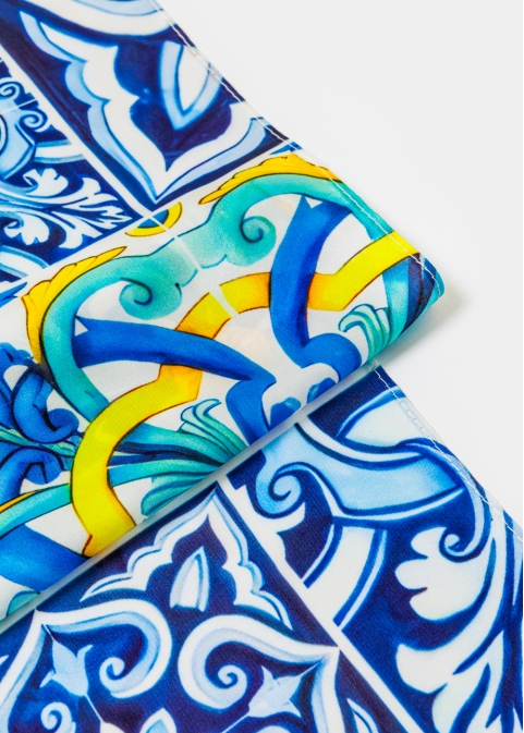 Portuguese Tiles Satin Scarf