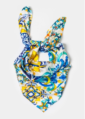 Portuguese Tiles Satin Scarf