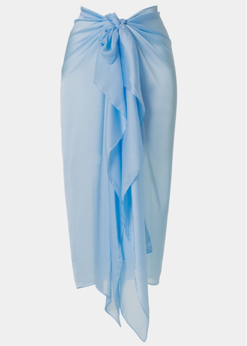Light Blue See - Through Pareo