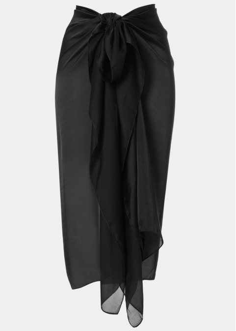 Black See - Through Pareo