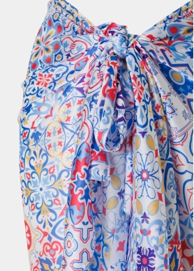 Colorful Pareo w/ Majolica Pattern
