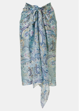 Blue Pareo w/ Paisley Pattern 
