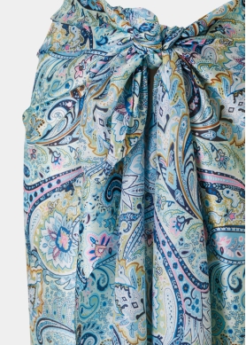 Blue Pareo w/ Paisley Pattern 