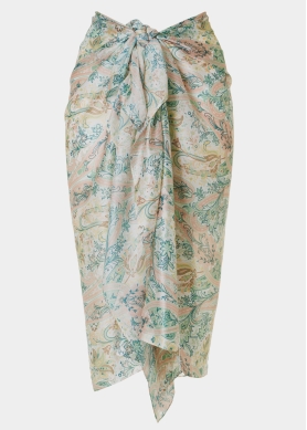 Green Pareo w/ Paisley Pattern