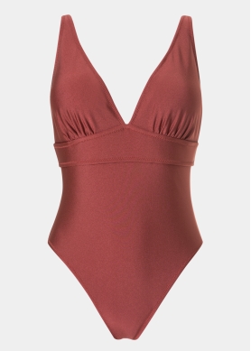 Dominica One Piece - Burgundy Dacron
