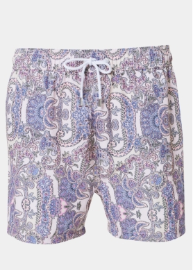 Pink Paisley Classic Men Swimwear