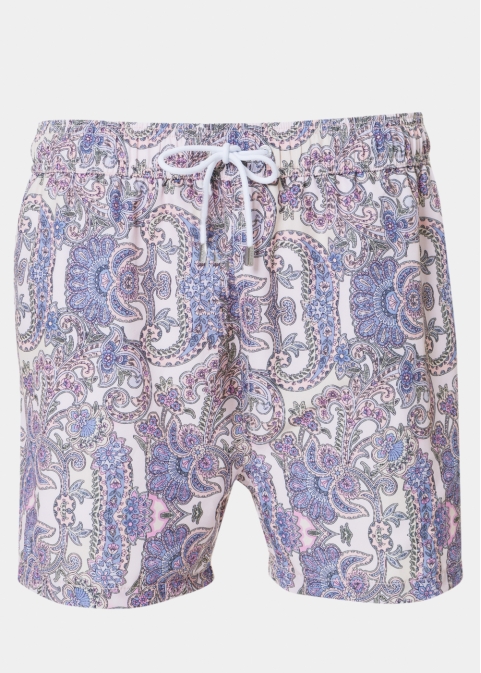 Pink Paisley Classic Men Swimwear