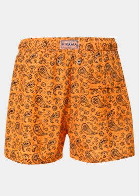 Orange Paisley Classic Men Swimwear