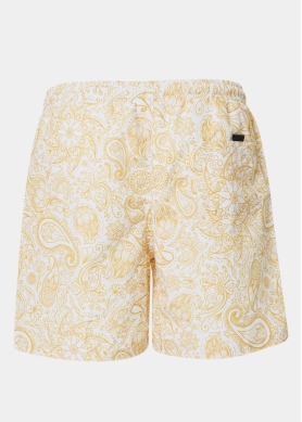 Yellow Paisley Classic Men Swimwear