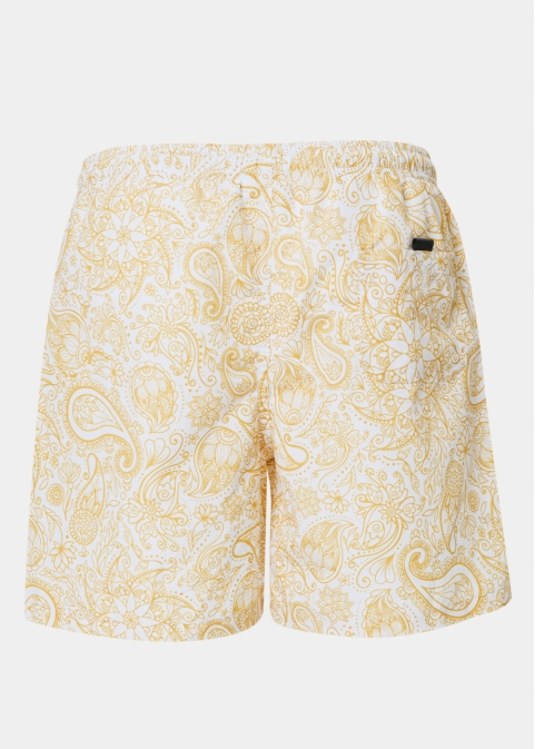 Yellow Paisley Classic Men Swimwear