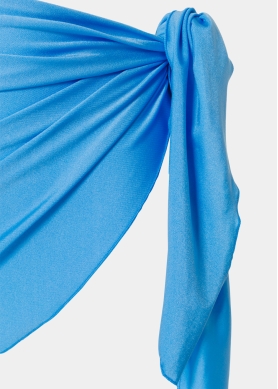 Blue Dacron Mini Pareo