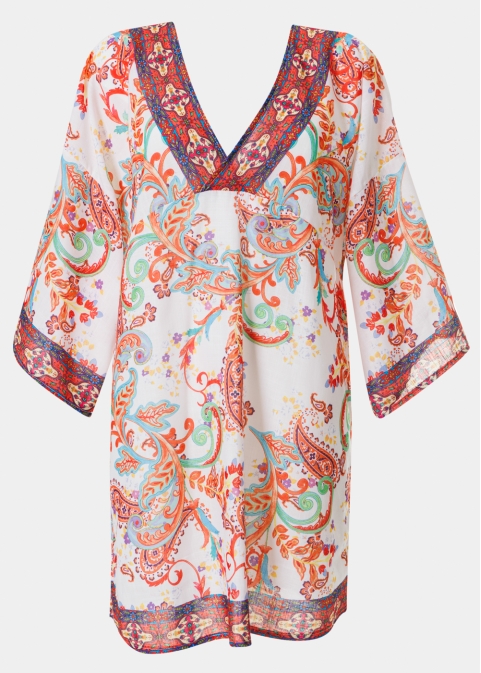 Orange Mini Paisley Dress