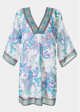 Green Mini Paisley Dress