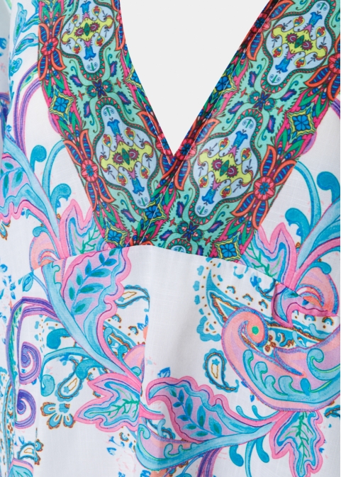 Green Mini Paisley Dress