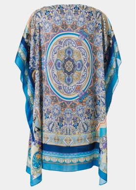 Butterfly Satin Dress w/ Royal Pattern