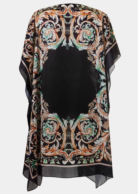 Butterfly Satin Dress w/ Gold Pattern