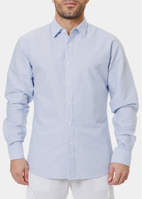 100% Cotton Blue Striped Shirt 