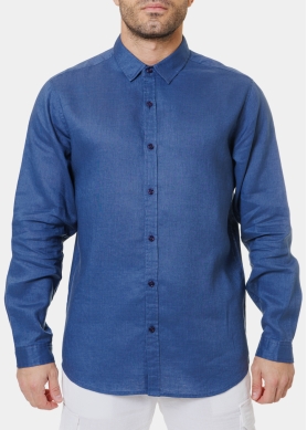 100% Linen Blue Shirt 