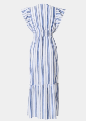 Striped V-Neck Maxi Dress