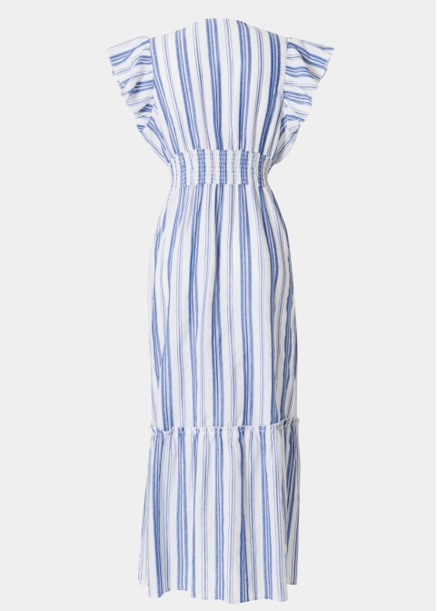 Striped V-Neck Maxi Dress