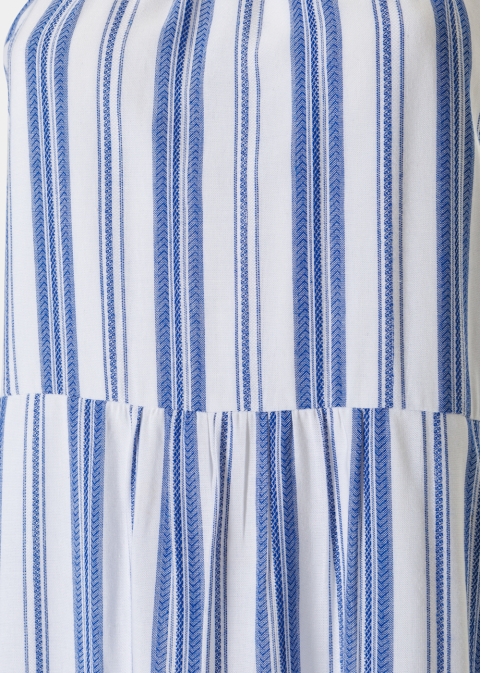 Striped Halter Neck Maxi Dress