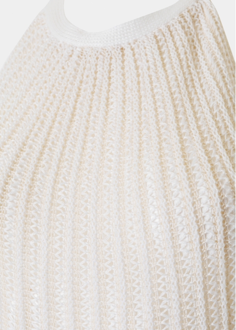 Ecru Open-Back Knitted Beachwear