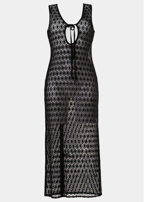 Black Soft Knitted Beachwear