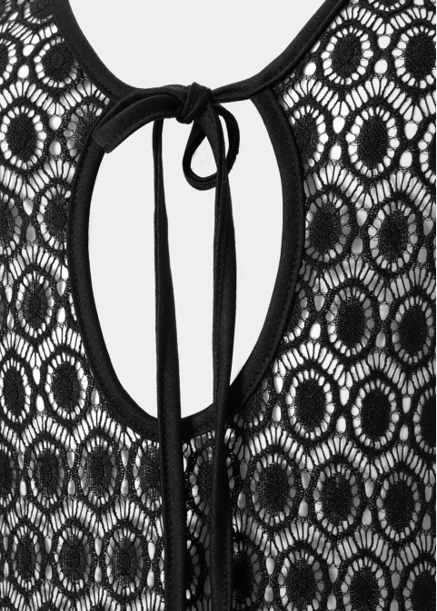 Black Soft Knitted Beachwear