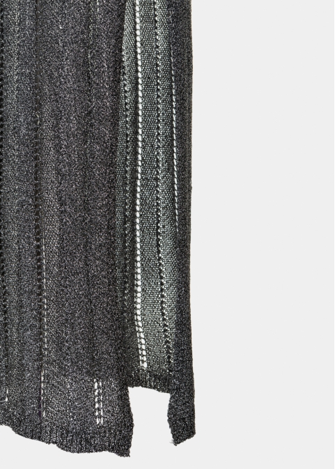 Grey Shimmery Knitted Beachwear 