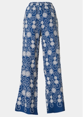 Blue Pants w/ Embroidered Margaritas