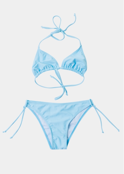 Girls Classic Bikini Swimwear - Light Blue