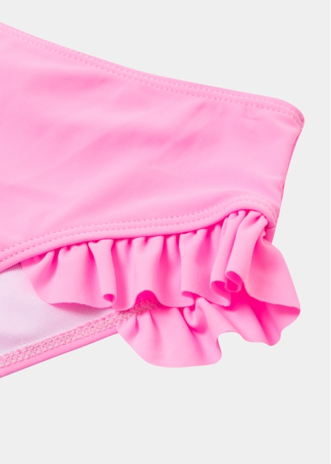 Girls Bikini Swimwear w/ Ruffles - Pink