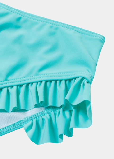 Girls Bikini Swimwear w/ Ruffles - Green 