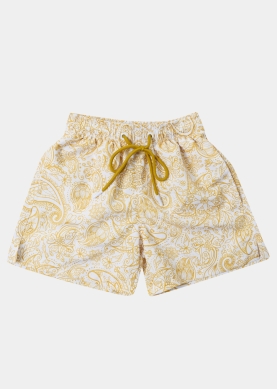 Yellow Boys Swimwear w/ Paisley Pattern