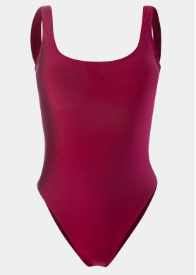 Low Back One Piece Swimwear - Dacron Plum
