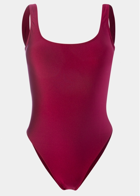 Low Back One Piece Swimwear - Dacron Plum