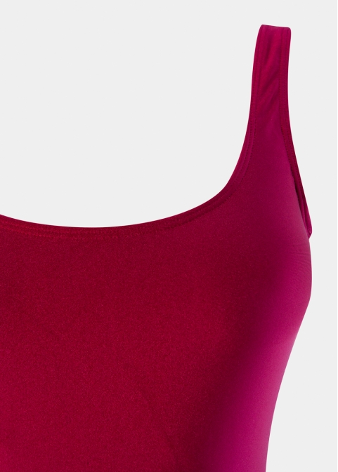 Low Back One Piece Swimwear - Dacron Plum