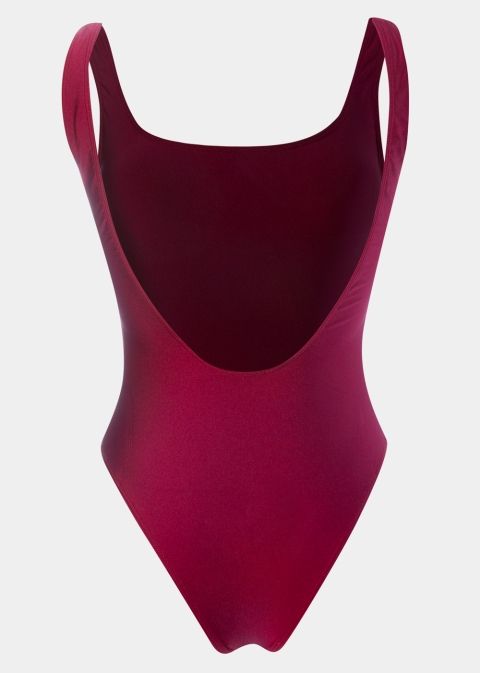 Low Back One Piece Swimwear - Dacron Plum