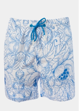 Blue Flowers Classic Men Swimwear