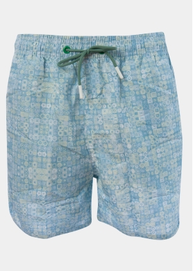 Blue Shapes Classic Men Swimwear