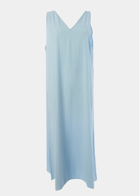 A-Line Light Blue Jute Dress