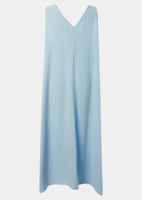 A-Line Light Blue Jute Dress