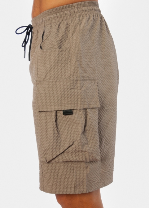 Beige Coolwear Cargo Shorts 