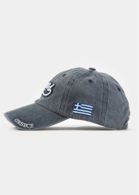 Naxos Washed Navy Blue w/ Greek Flag 3