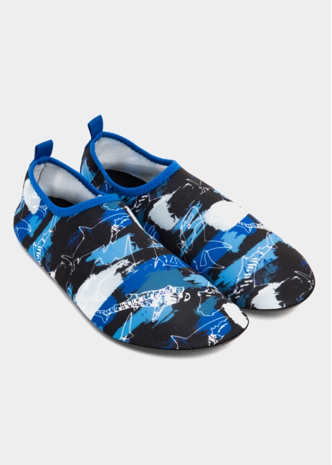 Women, ocean pattern in blue