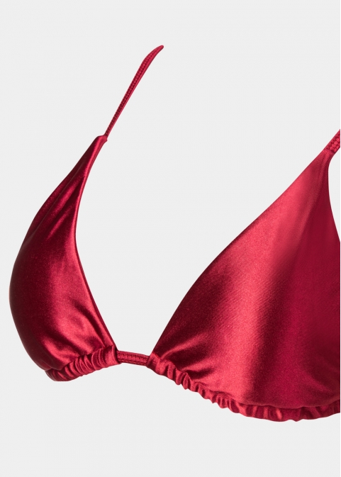 Mykonos Bikini Top - Burgundy Glowy